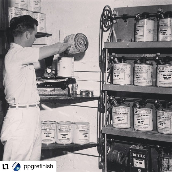 PPGRefinish_NA's tweet photo. Wow! 😲 We dug this photo out of the vault for today's flashback friday ... An old Ditzler® mixing bank!! Does anyone remember a parent, grandparent, or even themselves having one of these??
#ppgrefinish #ppgunleashed #ditzler #fbf #flashbackfriday https://t.co/LNQAjzmzE7