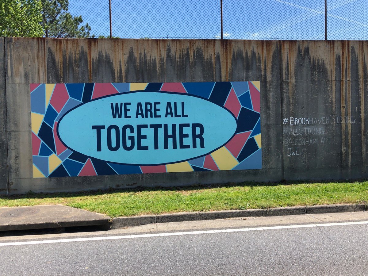 MARTAtransit's tweet photo. Loving the mural in @BrookhavenGaGov, a great reminder in tough times. Well done, city of Brookhaven and @mayorjohnernst ! #TogetherWeCan #togetherisbetter https://t.co/fJmA3FQAkG