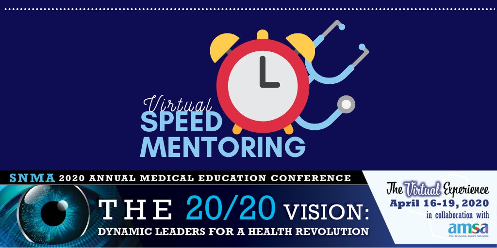 SNMA's tweet photo. Mentorship is vital in your journey through medicine! Find yours RIGHT NOW at #AMEC2020. Open until 5PM EST. #AMECOnline #VirtualAMEC #amsaxsnma https://t.co/lUgGgB91G0