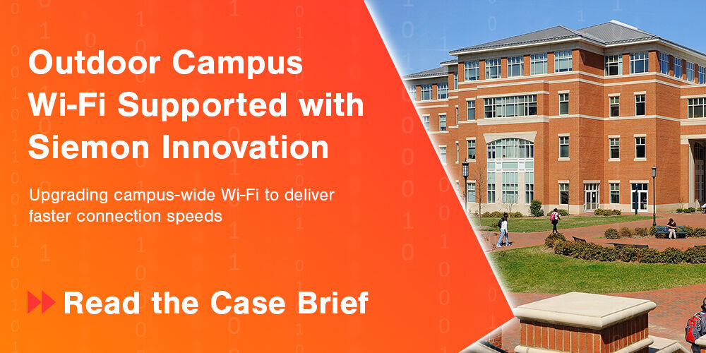 SiemonIS's tweet photo. UNC Charlotte needed to upgrade their #WiFi campus-wide to deliver faster connection speeds, all while increasing their coverage net by 20%. UNCC relied on #Siemon to get it done. Find out how we made it happen - https://t.co/HXVzq5qYN3 https://t.co/eEQQbRI0mS