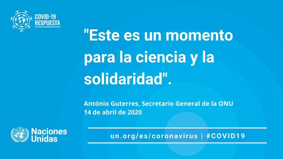 "El odio se está haciendo viral, estigmatizando y denigrando a personas y grupos".

El mundo debe unirse contra la ‘peligrosa epidemia de la desinformación’, pide @AntonioGuterres e insta a confiar en los liderazgos responsables basados en evidencias: un.org/es/coronavirus…