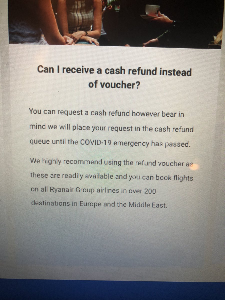 Requested cash refund for cancelled flight from <a href="/Ryanair/">Ryanair</a> got emailed a voucher I can’t use before it expires due to being pregnant. Followed the link to receive my money to be shown this...is it even legal to make me wait an indefinite period of time for a refund? <a href="/MartinSLewis/">Martin Lewis</a>