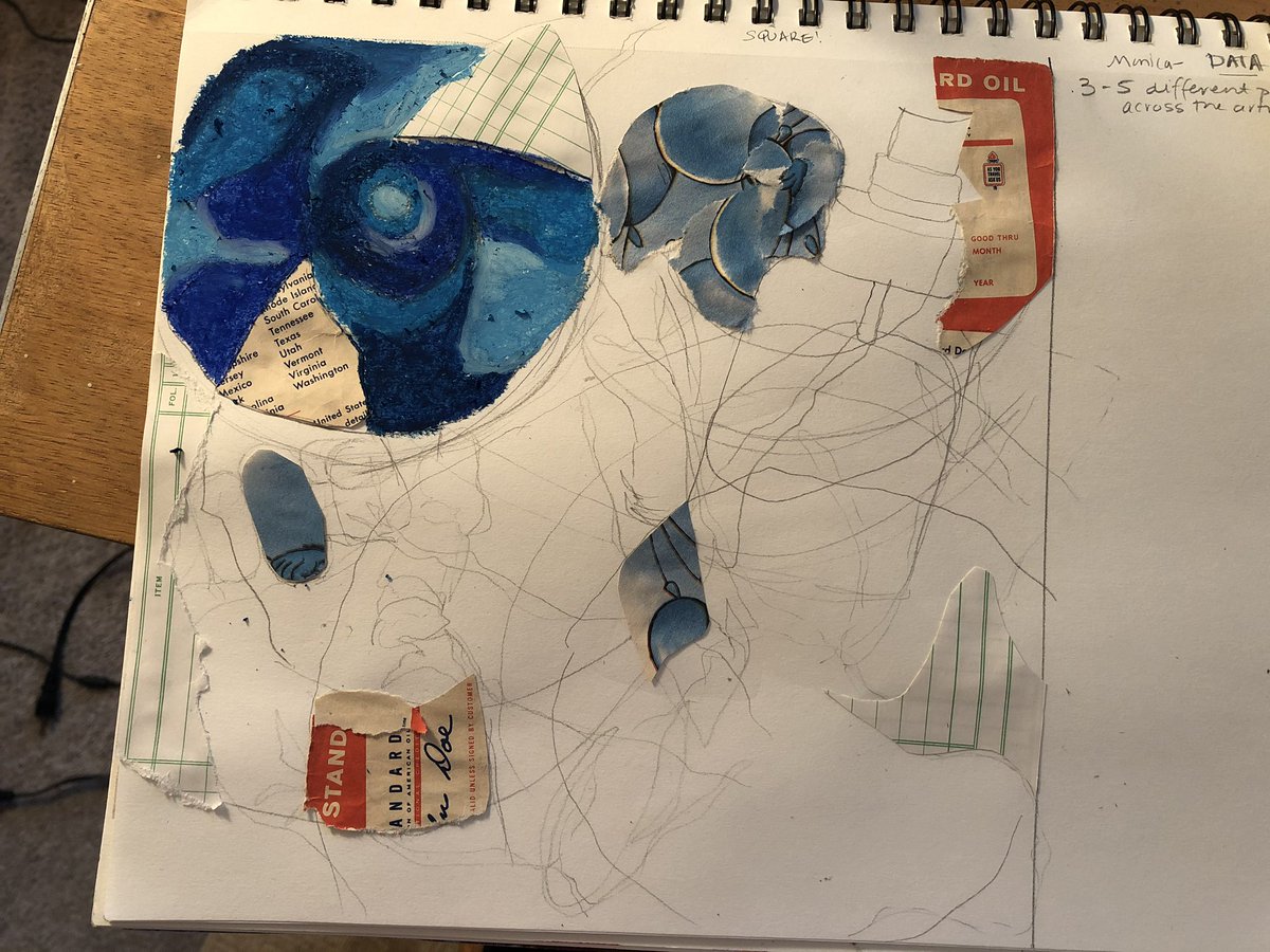 ArtExplorations's tweet photo. Visual data representation shown in the various sizes of my objects in the drawing.  Continuing professional development with @DrKels50 #AldineArt https://t.co/Xl0N4fTmUS