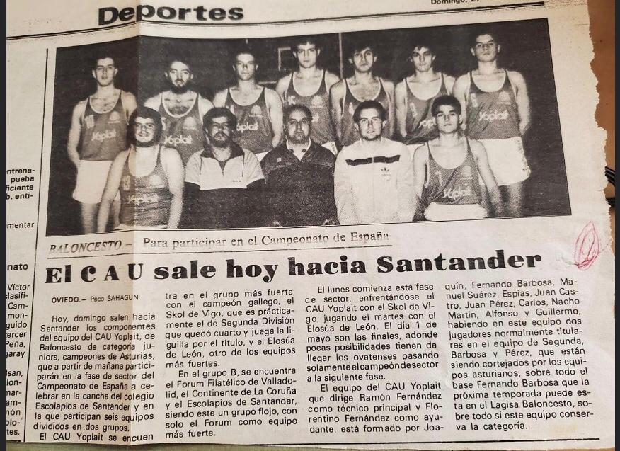 asturianabasket's tweet photo. Temporada 85/86 CAU junior masculino se proclama campeón de Asturias , con 4 jugadores del Loyola Manuel Fernández , Joaquín , Espías y Fernando Barbosa.
Y dirigido por lo también entrenadores del Loyola Ramón Fernández y Floro. https://t.co/JMvAECDtMk