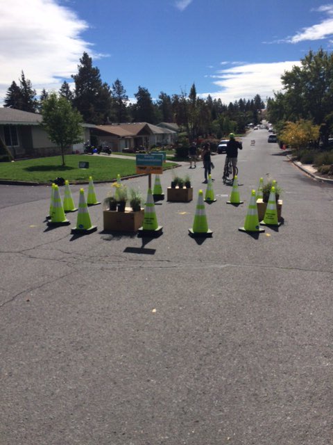 Do you remember <a href="/bendopenstreets/">Bend Open Streets</a> on NE 6th St? Theses temporary designs piloted by @cityofbendoregon became a reality last year. Now we’re going back to open these streets again during the pandemic. Launching next week. #openstreets @commuteoptions