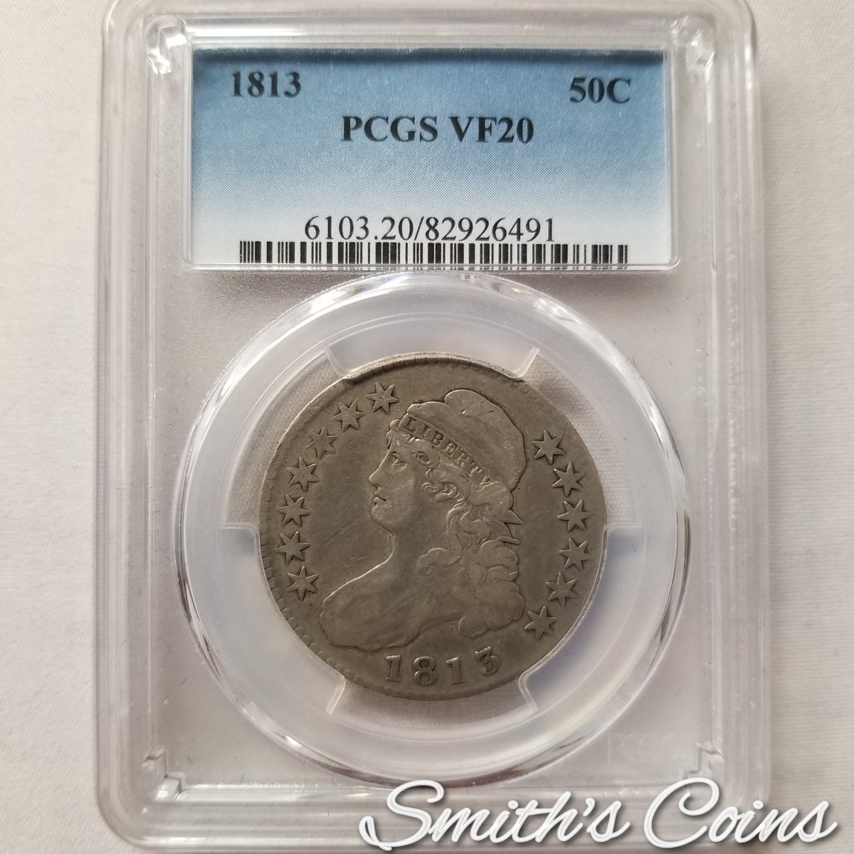SmithsCoins's tweet image. 1813 Capped Bust Half Dollar ~ PCGS VF20
usacoinbook.com/item/375033
#cappedbust #halfdollar #coincollecting #numismatics #PCGS #silver #investing #antique #vintage #uscoins #coins #historyinyourhands