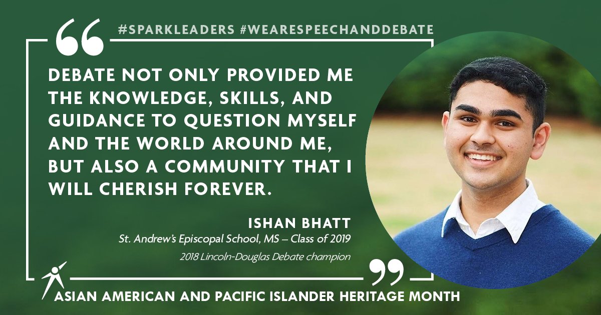 As we navigate this new normal of online practice and competition, our speech and debate community is more important than ever. Shout out a member of your community who has helped you during this time! #WeAreSpeechAndDebate