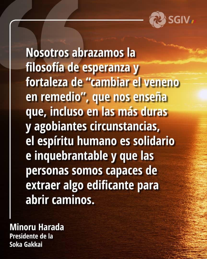 SGI_Venezuela's tweet photo. Palabras del Presidente de la Soka Gakkai, Minoru Harada

#SGI #SGIV #BudismoNichiren https://t.co/kITSvQLT0A