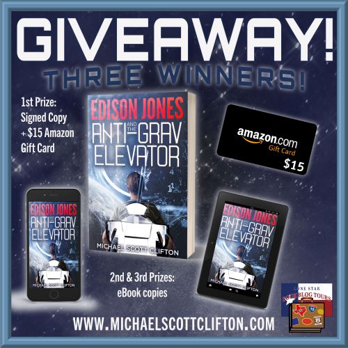 kristinethall's tweet photo. "God I hope this becomes a movie someday." @Missus_Gonzo finds lots to love in EDISON JONES AND THE ANTI-GRAV ELEVATOR by @authormsclifton! Read her review &amp; enter to #WINBooks &amp; $15AM #GiftCard on the #LoneStarLit Book Blog Tour.  #YAScience #middlegrade
https://t.co/E9LZVVD8He https://t.co/z1AD6p6abq