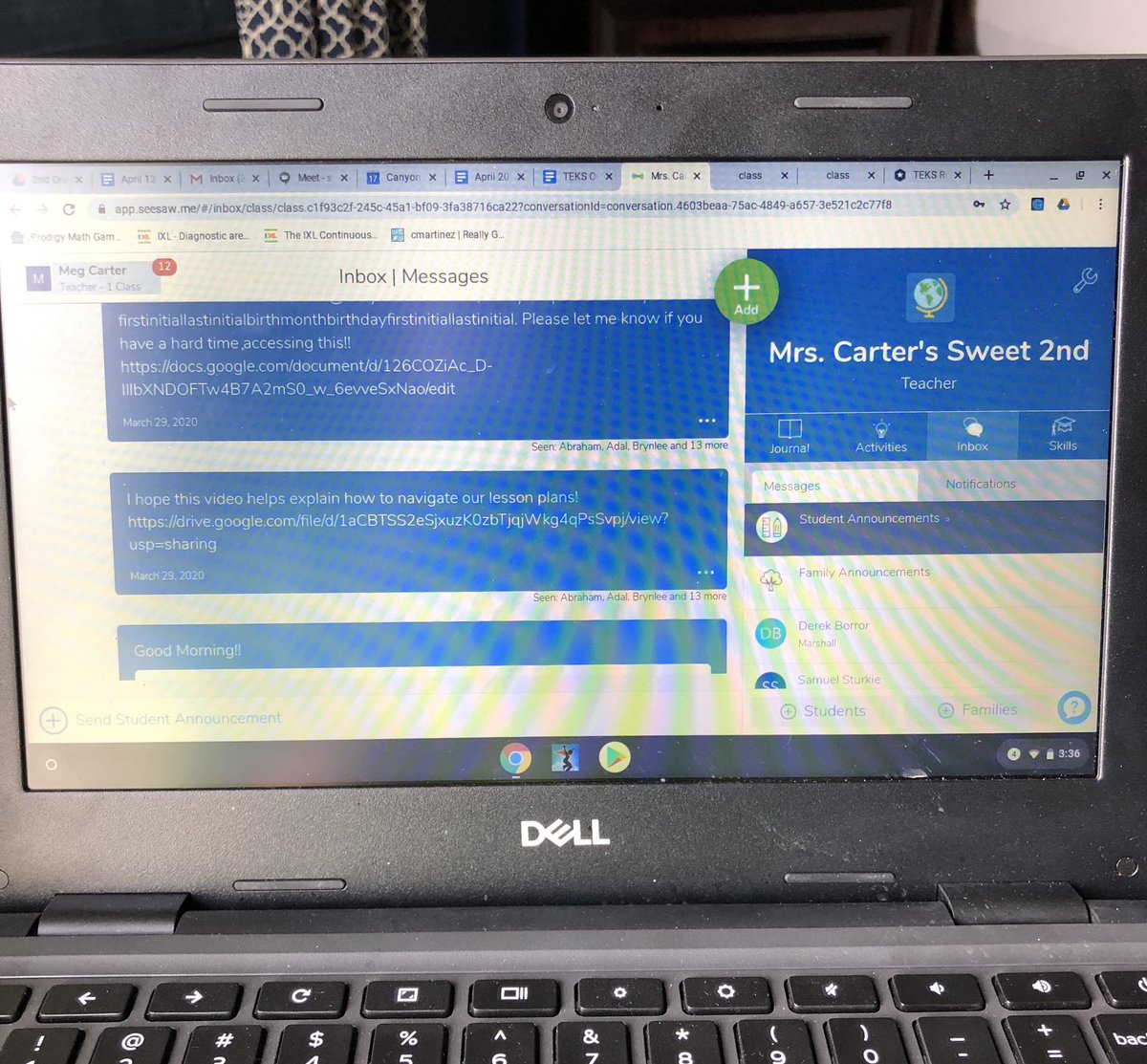 MegCarter20's tweet photo. My students are rocking School at Home, but their PARENTS are the real MVPs!  They are juggling multiple kid’s school work, their own work, and being great parents. #CISDRocks #GHFalcons https://t.co/lEEYNl1w4i