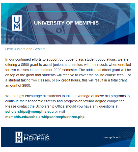 UofMPastPres's tweet photo. We previously announced summer grants for freshman/sophomore students. We've expanded to cover juniors and seniors this summer. https://t.co/4lYRn7MxF8
