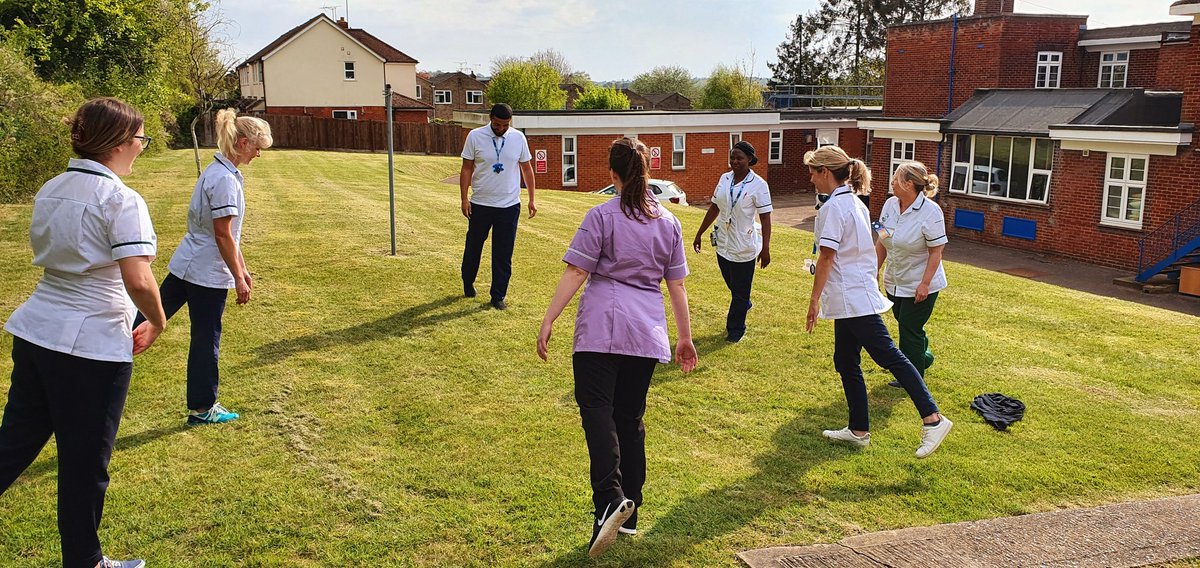 KirstieSimpso14's tweet photo. After sharing our DH2A 'Take Ten Together' idea we are also proud to be a team supporting our mental & physical health. Using our break to exercise, stretch & breathe- aiding smiles, giggles & team chat🙂 @louconnolly21 @AlisonWilcox20 @RachelGraham_OT @HCTNHS
#MentalHealth #team https://t.co/7rZdlJTXzR