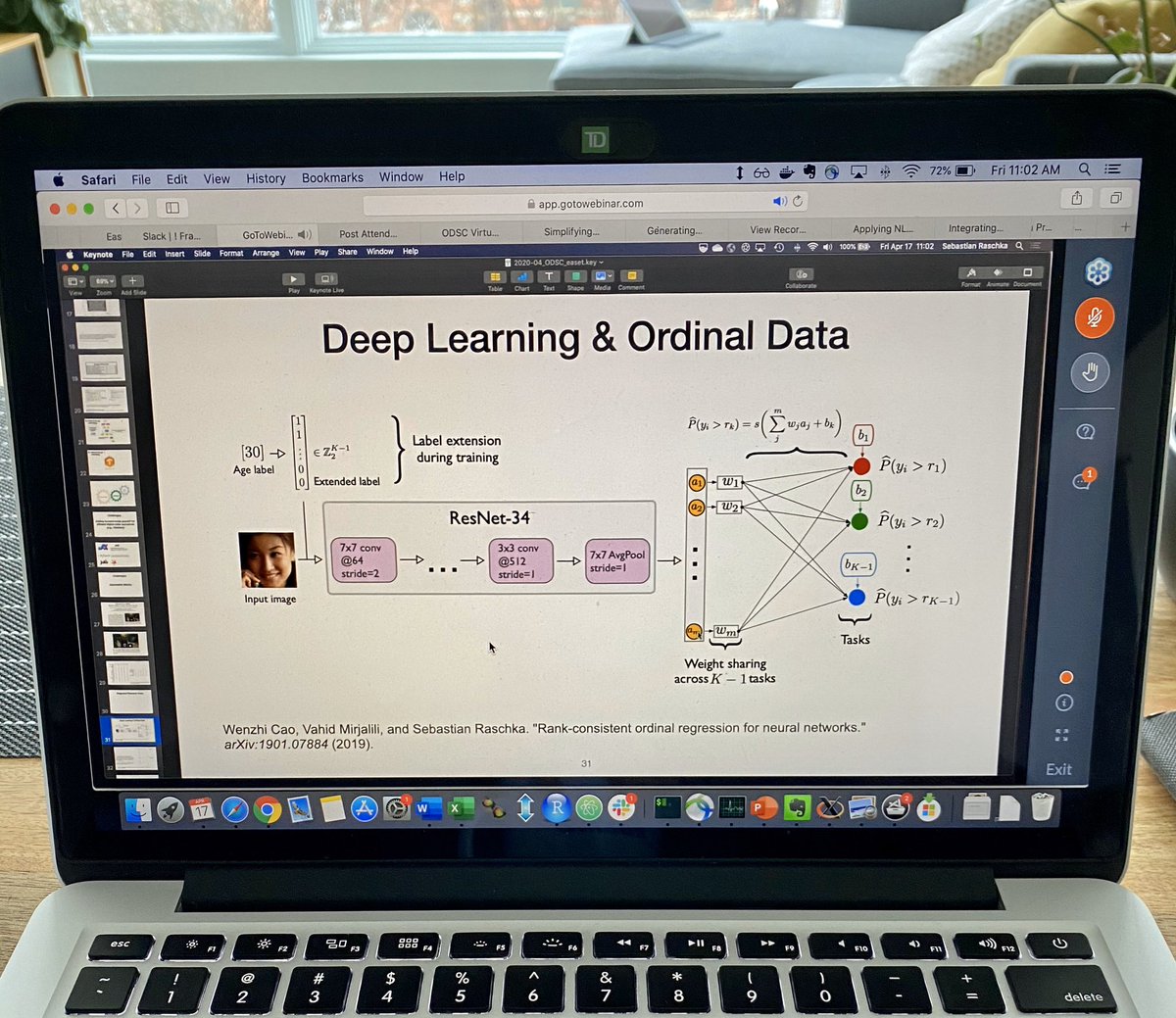 QuachDavid's tweet photo. In @rasbt’s age prediction slide, he included a photo of an Asian face. Model predicts Asian woman is 2 years old 🙃 #ODSCVirtual https://t.co/5gxSy592W5