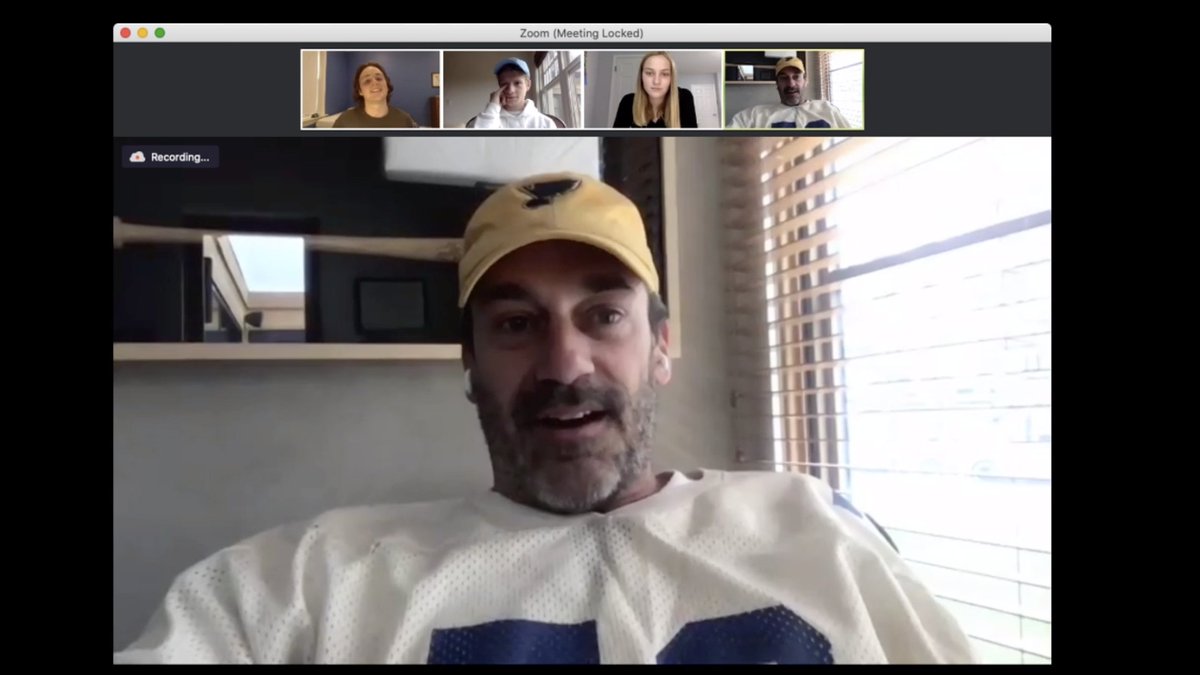 Over 165 students logged online this afternoon to play Kahoot!, a virtual trivia game, with celebrity alum Jon Hamm '89. Hamm answered questions and shared stories about JBS, St. Louis, movies, etc. <a href="/getkahoot/">Follow @Kahoot</a> #JBSLOVE2020 #jbsstudents #jbsalums