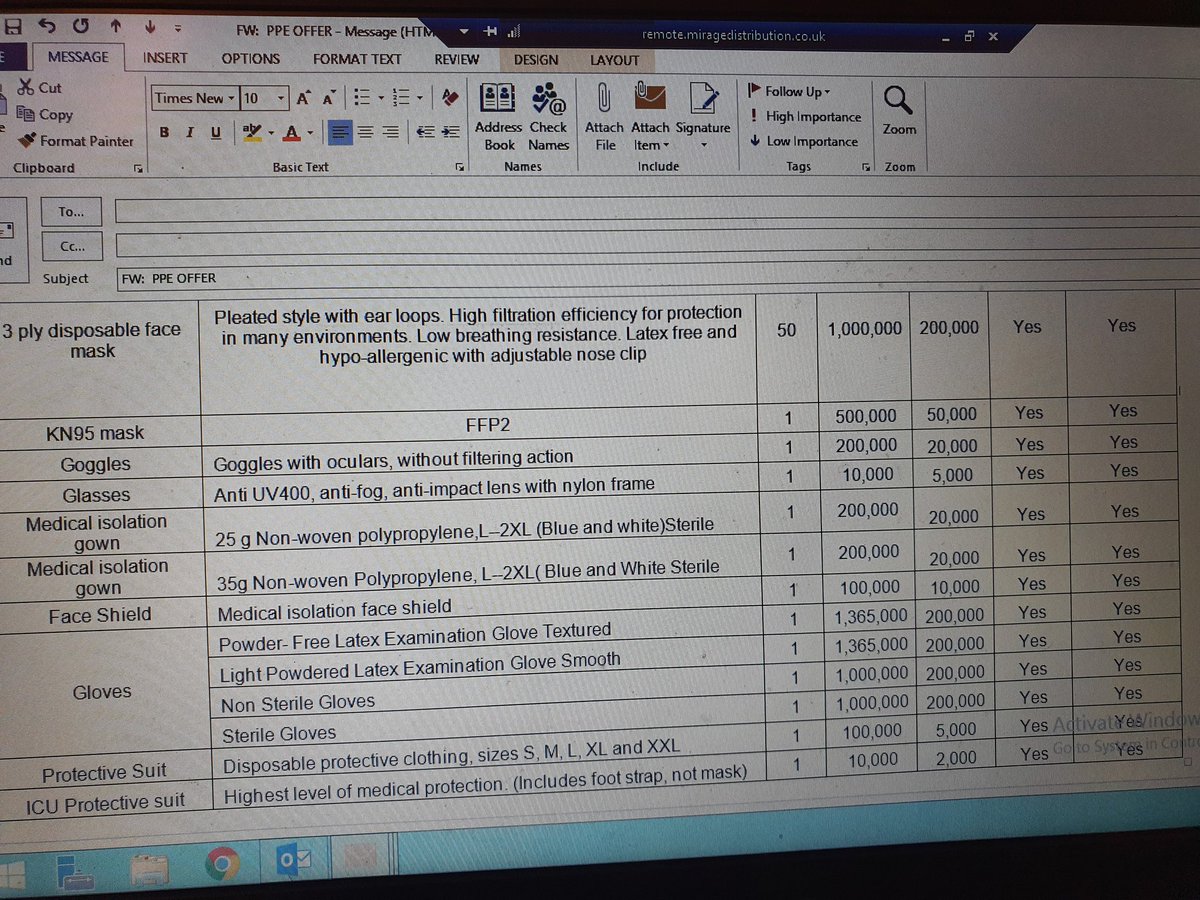 Richard12545678's tweet photo. @jessphillips I have 200,000 medical Gowns 25g &amp; 35g. Protective suits, ICU suits googles face shields. gloves. masks etc. I'm being ignored by UK &amp; Welsh Gov. NHS England &amp; Wales. others countries buying whatever I can offer. it doesnt make sense, why @MattHancock is ignoring smaller business https://t.co/zhPnOMnrBD