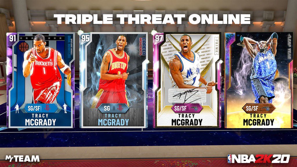 NBA2KMyTEAM's tweet image. All Versions of T-Mac are now available in Triple Threat Online, as well as a few other 💎s too