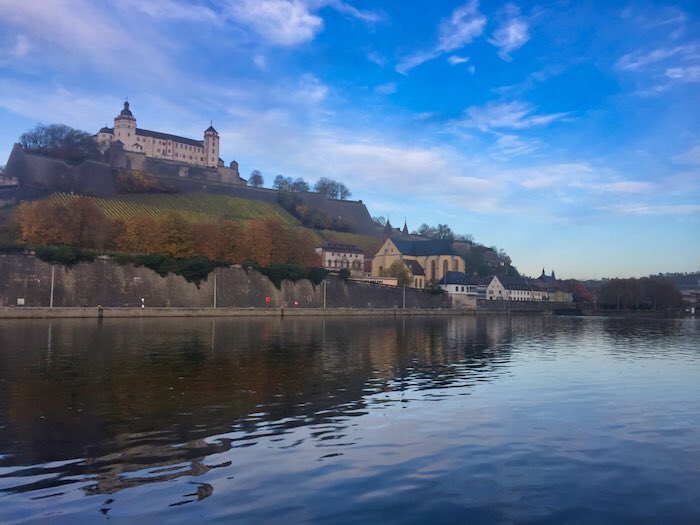 Stuck in lockdown? Come on a virtual tour of my city - Würzburg is the north of Bavaria, between Frankfurt and Munich. Let’s start at the Main River (pronounced ‘mine’) and the fortress - Festung Marienburg.