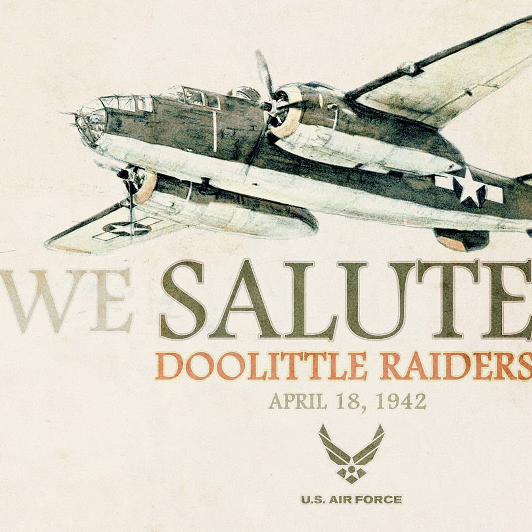 April 18 marks the 78th anniversary of the Doolittle Raid, in which Lt. Col. James H. Doolittle, U.S. Army Air Forces, and Vice Adm. William F. Halsey Jr., U.S. Navy, led a joint bombing operation on the Japanese mainland. #doolittleraid #anniversary #airhistory