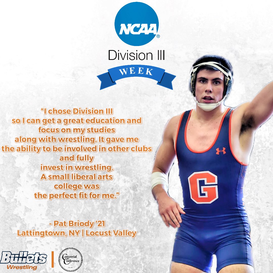 GburgWrestling's tweet photo. Junior, Pat Briody loves being a @NCAADIII student-athlete @gettysburg!
Balance, challenge, and community are #whyd3 was the perfect fit for Briody.
#CCD3week #Gettysburg @gburgbullets https://t.co/evVOdII2tr