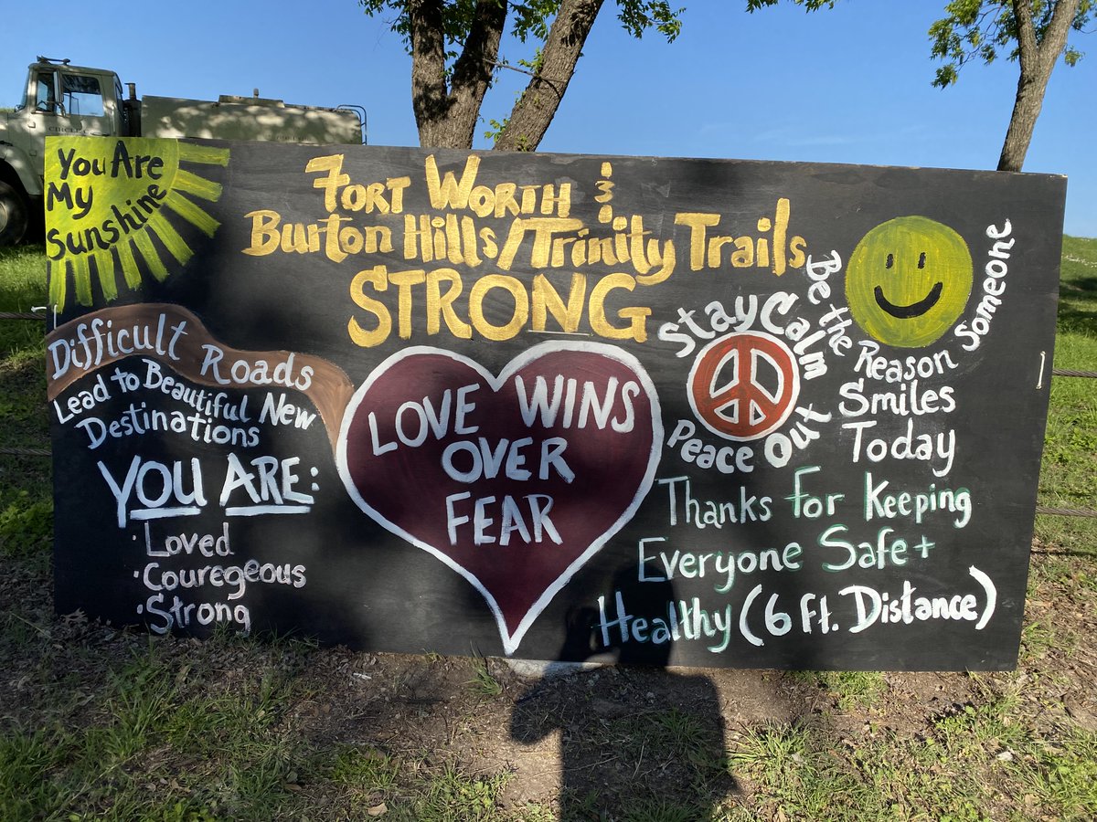 HeatherMcCoy's tweet photo. Spotted yesterday. These homemade signs are popping up on the West Fork of the Trinity. 😀 https://t.co/KEvDihCkjB