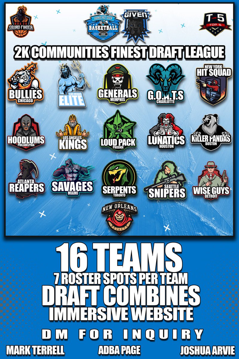 MarkusTerrell's tweet photo. Come join the best draft league on 2k. Ready to claim your franchise? Sign up now!!!! https://t.co/3vjTWO21EO https://t.co/zsVnK9V5x2