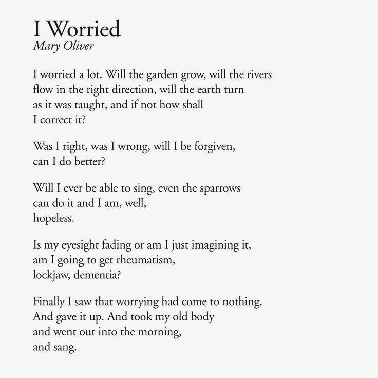 ohMaryOli's tweet photo. "I Worried"

By #MaryOliver https://t.co/QQrCVUJvCi