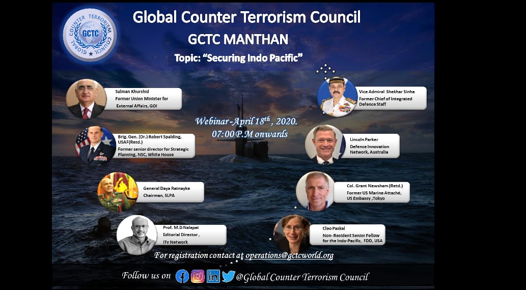 GCTCWORLD's tweet photo. #GCTCWORLD #GCTCManthan #SecuringIndoPacific @salman7khurshid @MD_Nalapat @CleoPaskal @robert_spalding @LincolnParker5 @GrantNewsham @GeneralDayaRatnayke @shekhar19541 @FDD @PMOIndia @realDonaldTrump @POTUS https://t.co/R8p6hVgtV5