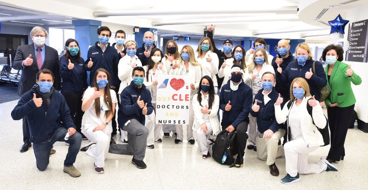 abbyWUim's tweet photo. 💕❤️😷🧠🥇🌟🏆 That’s him!! @ClevelandClinic &amp; @CleClinicMD #CCIMRPalum, @CCF_IMCHIEFS alum &amp; #IMRP Director of our #MedEd track, the one &amp; only Dr. @JamalMaharH!! Heading to NYC @nyphospital with 25 @ClevelandClinic nurses &amp; docs to care for #COVID19 patients! #ProudPd #Grateful https://t.co/Z2h0CmjAZi