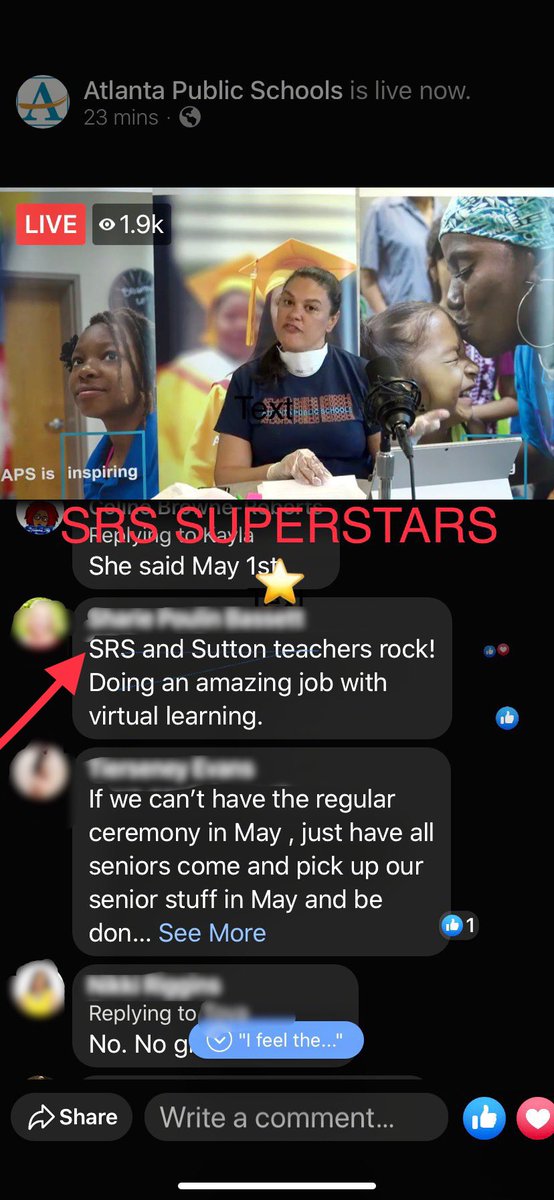 When you tune in to👂your <a href="/apsupdate/">ATL Public Schools</a> <a href="/CarstarphenMJ/">Meria Carstarphen</a> and you 👀 a 🗣 for the teachers at  your🏫<a href="/APS_SarahSmith/">SarahSmithElementary</a> , that’s something to 👏🏽👏🏽👏🏽👏🏽👏🏽about on a Friday afternoon!  #StrongerTogether #weareALLsuperstars <a href="/EmilyBoatright/">Emily Boatright</a> @ptyut1999 <a href="/SuttonPrincipal/">Gail Johnson</a>