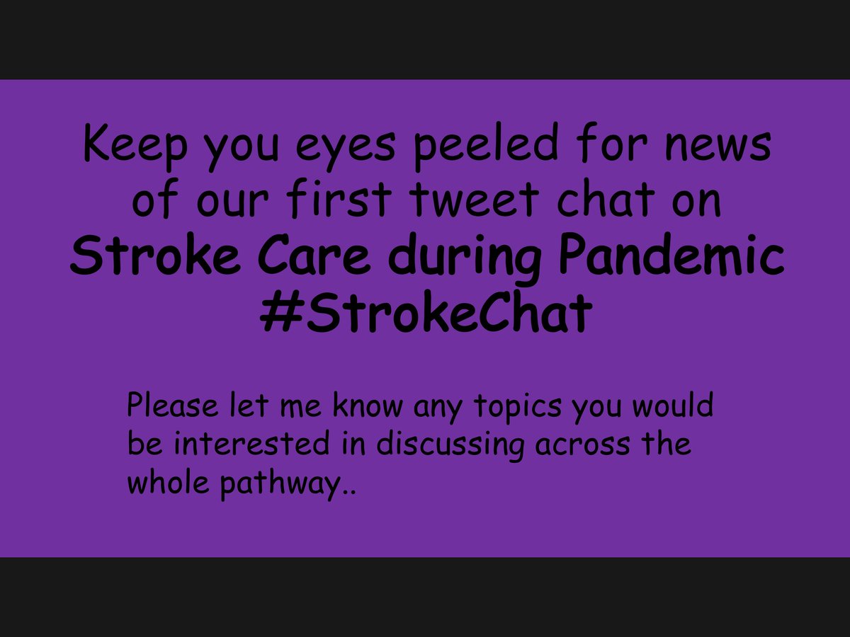 keeling_michael's tweet photo. I’m blown away by the enthusiasm for a tweet chat around #stroke care during the pandemic.. 
I will organise the first #StrokeChat supported by  @WorldStrokeOrg 
Please suggest any topics around stroke care during a pandemic you’d be interested in. #acutestroke #strokerehab https://t.co/CuqtBoTUqb