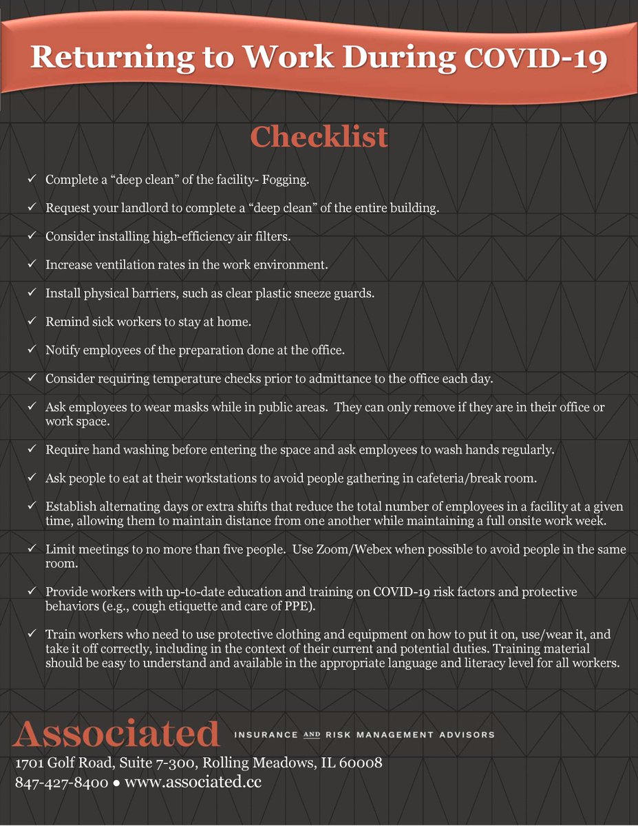 For many companies, returning to the workplace will be a gradual and cautious process. Consider these steps for when the time comes.