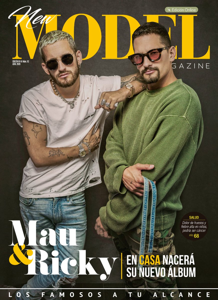 New Model Magazine (@nmodelmagazine) on Twitter photo Nos contactamos con <a href="/mauyricky/">Mau y Ricky</a> quienes son nuestra #PortadaOnlineAbril En esta cuarentena, los hermanos se han dedicado a componer las nuevas canciones de su próximo disco. Descarga gratuitamente la entrevista en nuestro Instagram
.
<a href="/sonymusicec/">Sony Music Ecuador</a> Nos contactamos con <a href="/mauyricky/">Mau y Ricky</a> quienes son nuestra #PortadaOnlineAbril En esta cuarentena, los hermanos se han dedicado a componer las nuevas canciones de su próximo disco. Descarga gratuitamente la entrevista en nuestro Instagram
.
<a href="/sonymusicec/">Sony Music Ecuador</a>