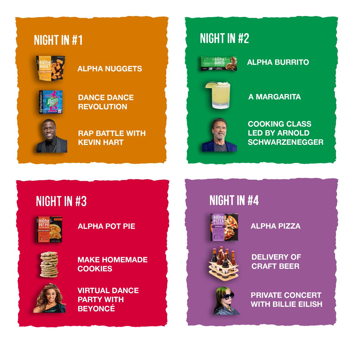 alphafoods's tweet photo. Choose your night in from our #AlphaFoods inspired virtual bundles, let us know which one you'd pick and tag someone you wish you could share this with! #StayHome https://t.co/3fZdr4igwe