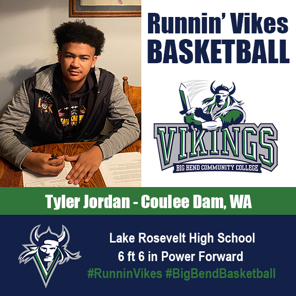 BigBendVikings's tweet photo. Welcome to Big Bend Basketball Tyler Jordan. Tyler averaged 14 points, and 10 rebounds a game at Lake Rosevelt High School. The 6-foot 6-inch power forward should add some depth to the BBCC roster. #BigBendCC #RunninVikes https://t.co/KZsz4k9pYO