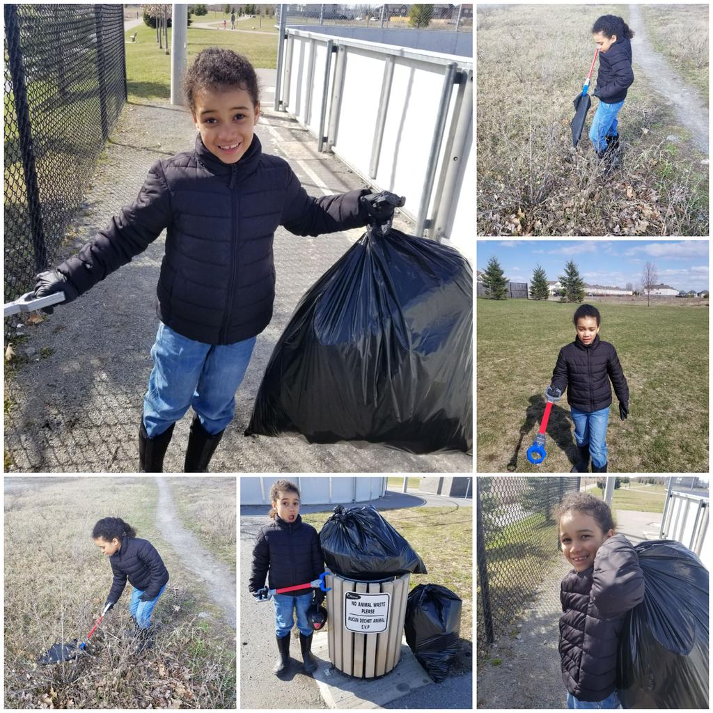We finished our school work early today so decided to help clean up our community. @StJamesOCSB @OttCatholicSB @ClassStew #becommunity #springcleanup #nature