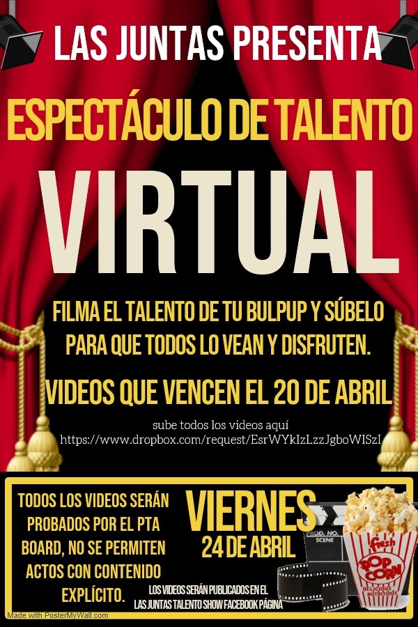 ljebullpups's tweet photo. Don’t forget to submit your talent video! Virtual talent show next Friday night! 💛🐾💙 https://t.co/8IeGgTiAt2