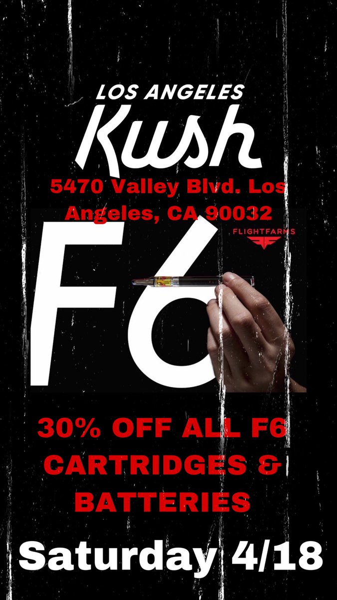 flightfarms's tweet photo. Tomorrow! Be sure to swing by @Lakush_retail @LAKushCA located at 5470 Valley Blvd. Los Angeles CA 90032 for that 30% off! #FlightFarms #TakeFlight https://t.co/HTbu11PmBB