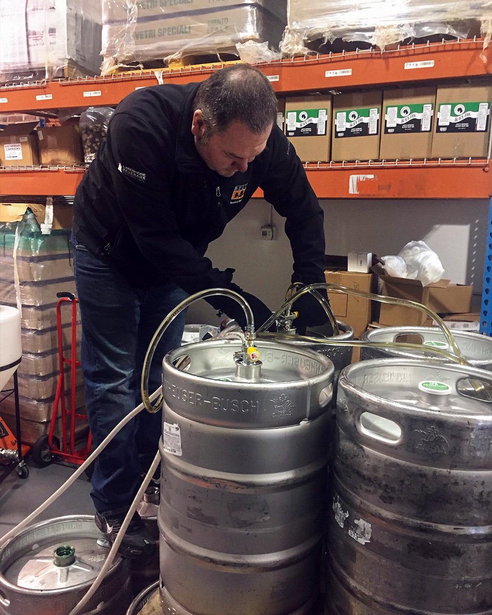 LakeshoreBev's tweet photo. Another week, another keg donation! This time it’s going to our friends at @sitstaysip  who will be distilling it into hand sanitizer for front line workers. A big thanks goes out to them as well as @GooseIsland  and @budlight for providing the beer to be distilled. https://t.co/fEf143sjiJ