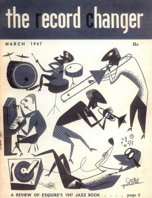 Before entering the field of animation, Gene was hired to do some artwork for "The Record Changer" magazines. Really cool designs 