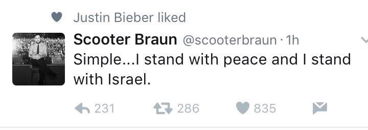 Scooter is also vocally pro-Israel and completely unconcerned with any of the nation’s atrocities against Palestinians. He’s famous for feigning a “nice guy” act about “maintaining peace” that oppressive institutions commonly use to silence victims of their regimes.