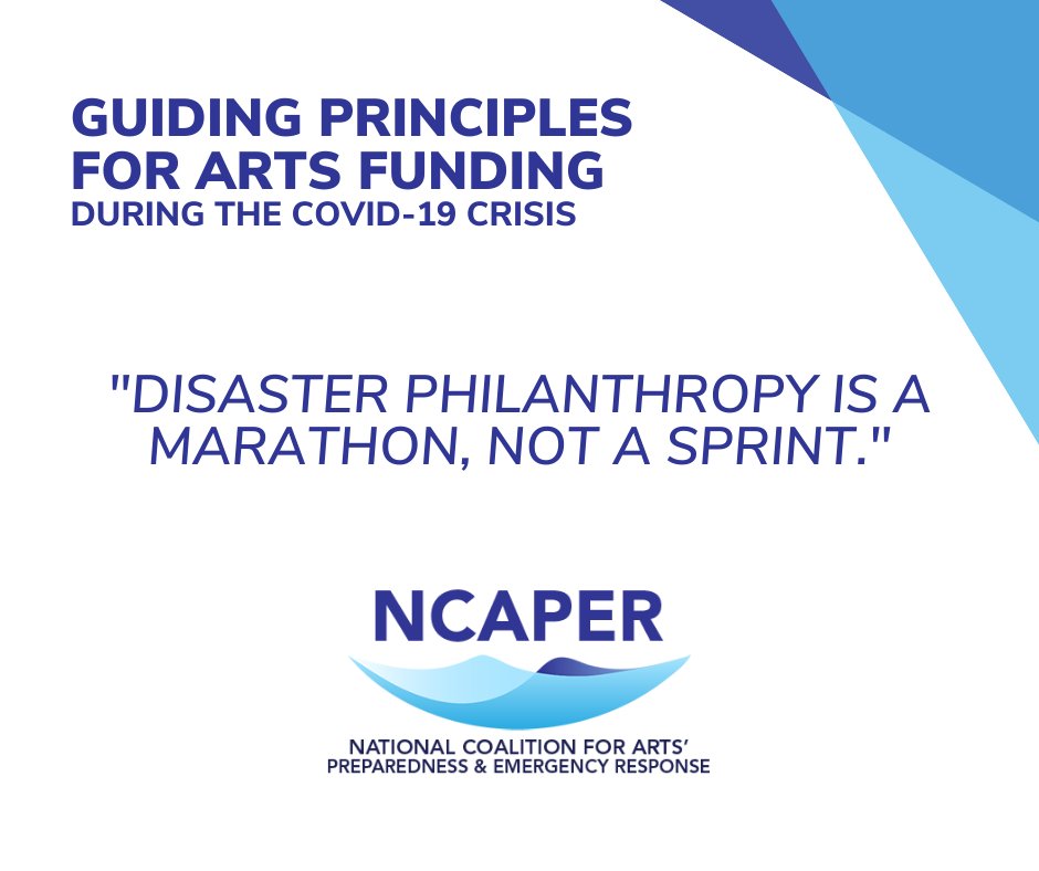 With 14 years of collective wisdom in disaster funding for the Arts Sector, here are our guidelines for funding during COVID-19: tiny.cc/NCAPERCOVID
