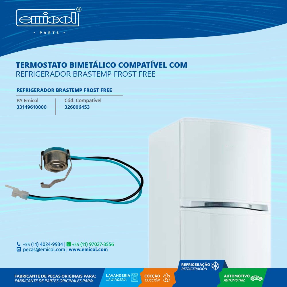 emicolbrasil's tweet photo. Termostato bimetálico compatível com refrigerador Brastemp Frost Free!
⠀⠀⠀⠀⠀⠀⠀⠀⠀
Código compatível: 326006453
⠀⠀⠀⠀⠀⠀⠀⠀⠀
#emicol
#refrigeração 
#brastemp https://t.co/hXvF58p3o1