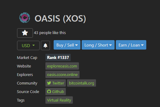 Oasis Coin tweet media