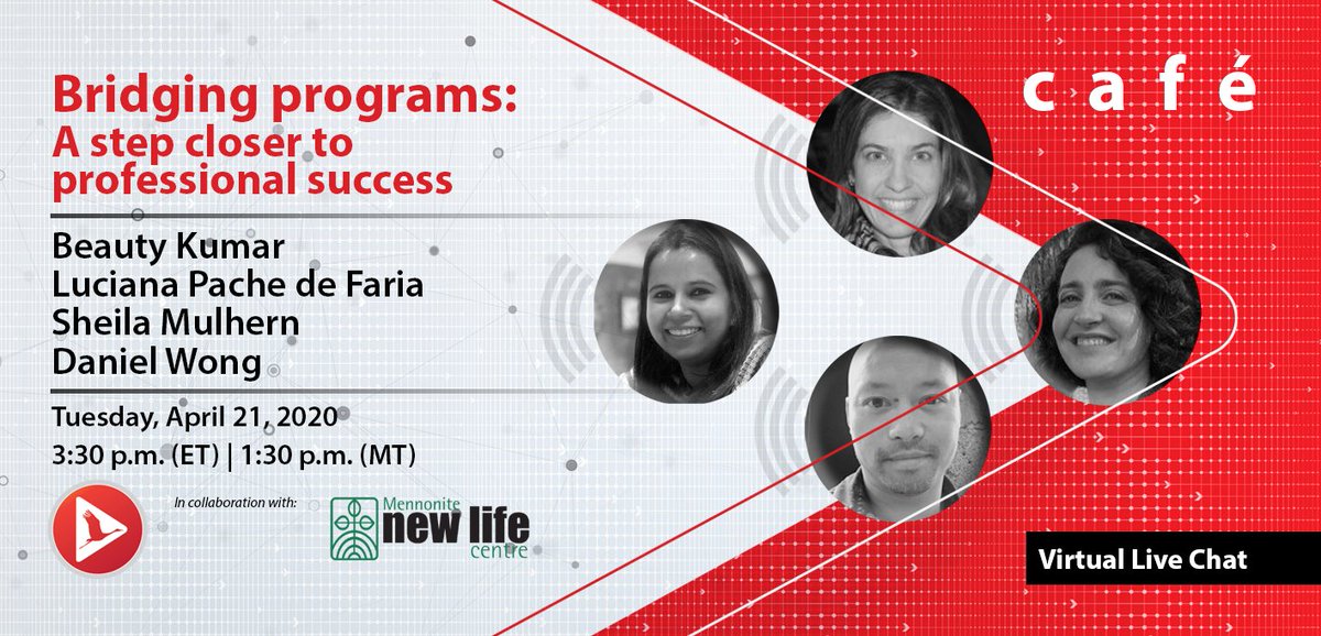 Our very own <a href="/bridgingBEMC/">BEMC</a> and <a href="/bridgingBREM/">BREM</a> staff, Daniel Wong and Sheila Mulhern, will be part of this Virtual Event, hosted by <a href="/NewCdns/">New Canadians</a>. Register at buff.ly/2VPYh3t and hear how #BridgingPrograms can help internationally trained professionals gain #employment in Canada