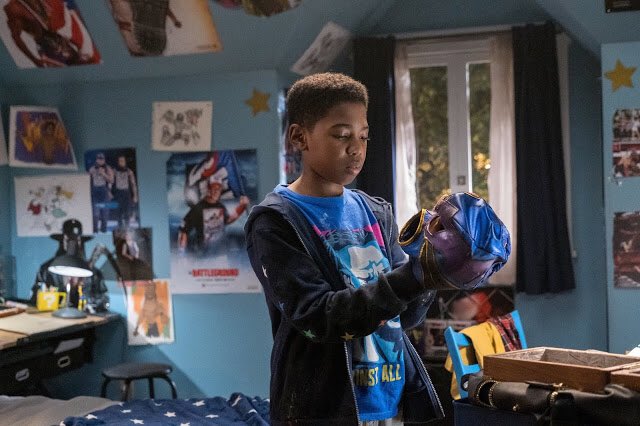 Djubilation's tweet photo. No need to hide behind a mask to show off your super powers, my boys had a blast wearing theirs while watching @netflix ‘s #TheMainEvent . Check out our fun zoom interview w/ @sethbcarr on bullying &amp; getting in the ring w/@wwe superstars https://t.co/FGRVZk4oXP #netflixandchill https://t.co/Y2sfxFA9wT