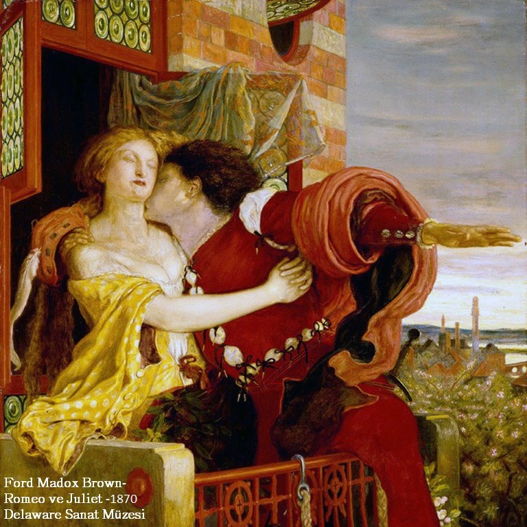 ROMEO:

Hâlâ mı sürgün!
Yere batsın felsefe!
Felsefe bir Juliet yaratamadıkça,
Başka bir yere taşıyamadıkça bir kenti,
Bir Prens’in kararını değiştiremedikçe,
Hiç yararı yok, yeter bundan sözetme!