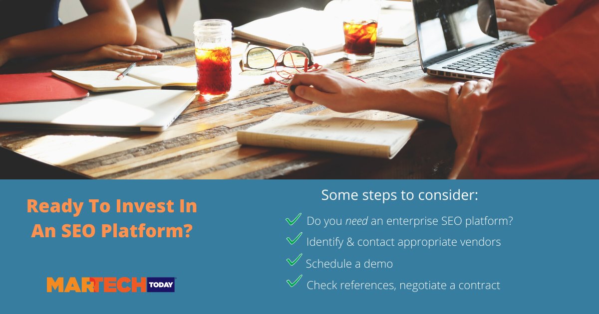 Are you ready to invest in a new #SEO platform? Consider Identifying and contacting appropriate vendors, scheduling demos and more. Download our free guide and learn how to weigh your options:  selnd.co/h9r2iuP