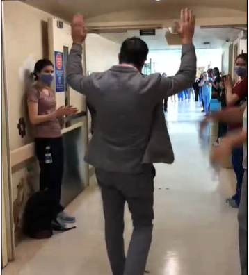 MikaRRT's tweet photo. Today super NICU #RespiratoryTherapist Michael Finelli retired after an amazing, amazing 32 years. Here he is during a well deserved clap-out honour walk out. We will miss you Michael!

@SickKidsNews @SickkidsT @RTSociety_ONT @CSRT_tweets https://t.co/cXP1nMBwAU