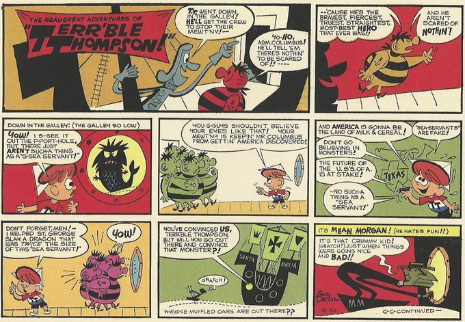 Here's a comic strip that Gene wrote and drew for United Feature Syndicate, and it ran from Sunday, October 16, 1955, to April 14, 1956. 
