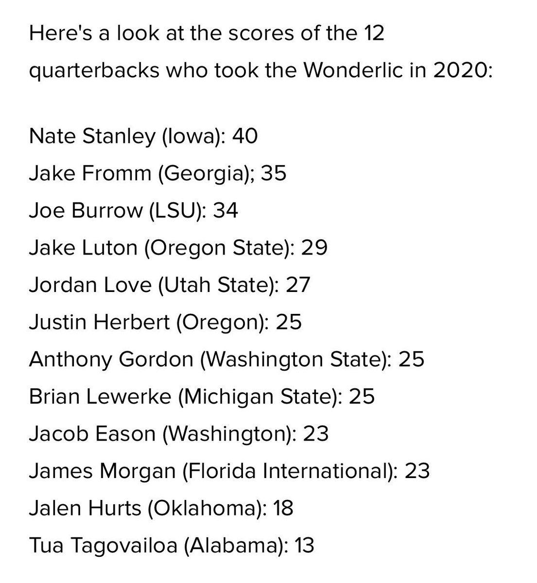 KYJoeButler's tweet image. Hey @ColinCowherd I’m guessing it frosts your ass that an Iowa Hawkeye is on top and Bengal Burrow is looking good!  Looks like your boy Tua is dumb as a post!!